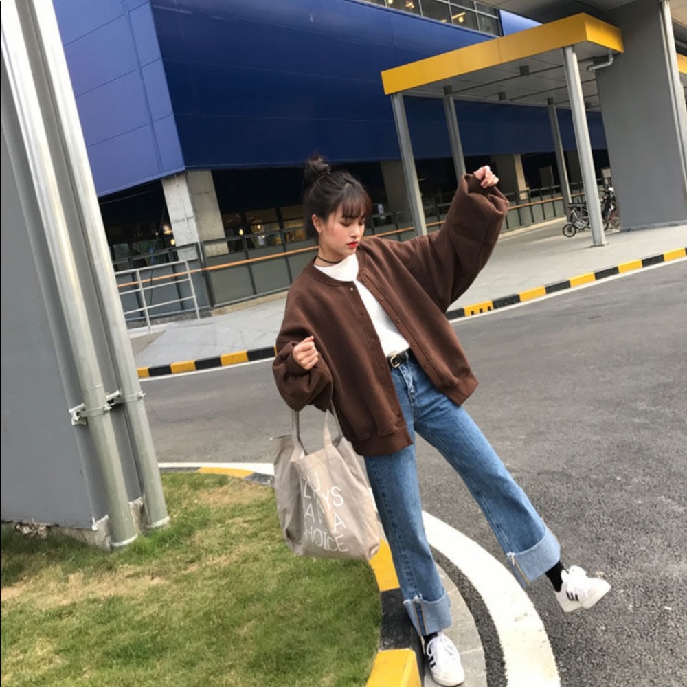 Brown oversized cardigan